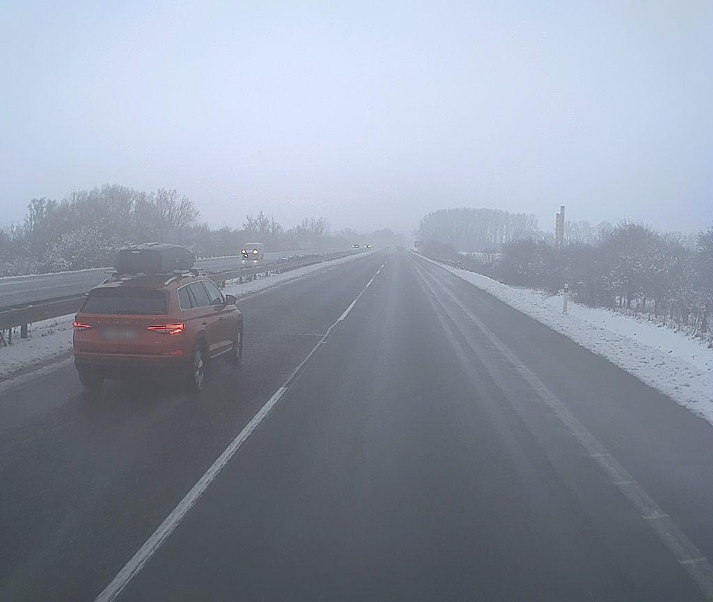 Example of video frame from D2 highway in rain.